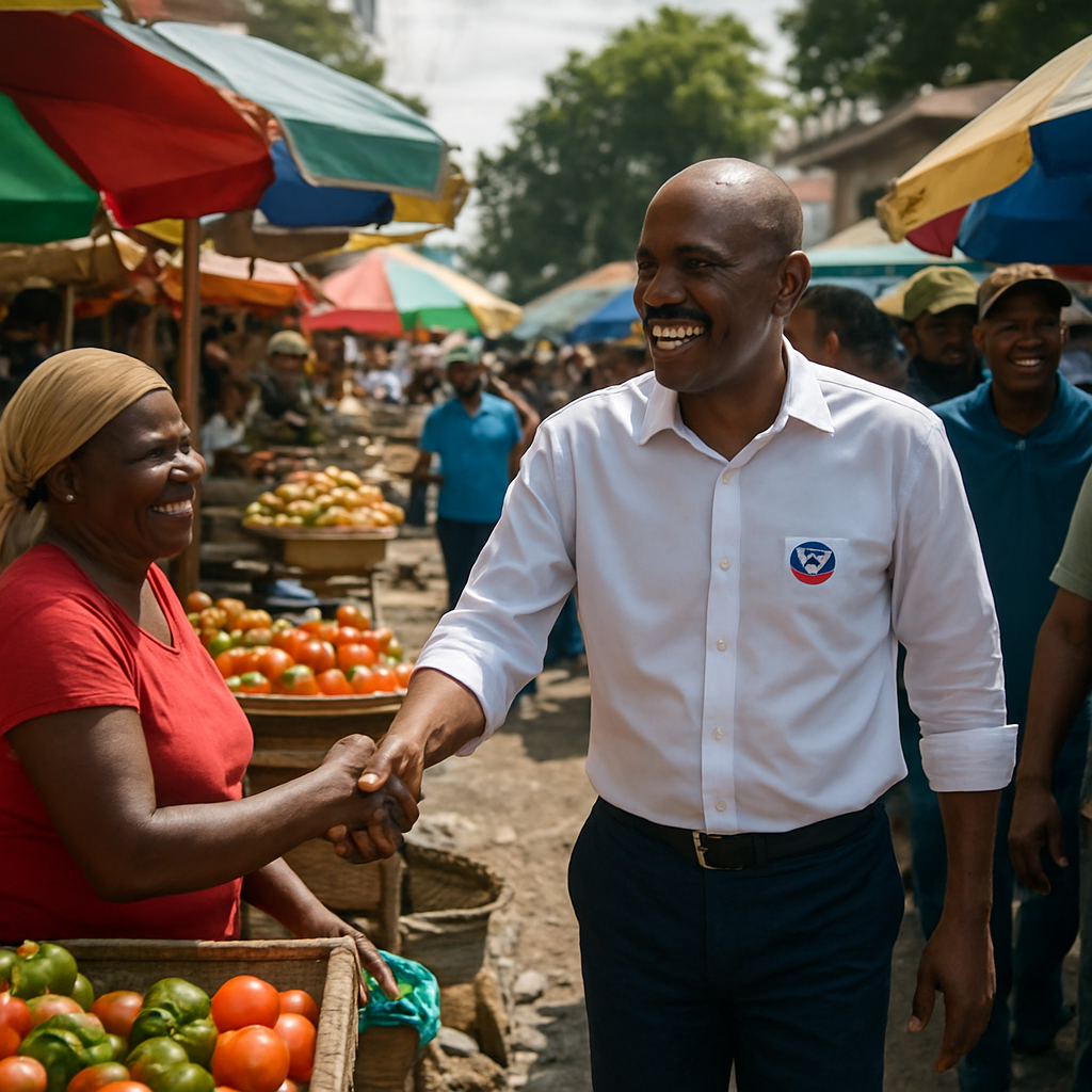 Au marché avec les commerçants | Markens Larose Candidat Député